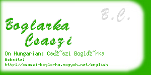 boglarka csaszi business card